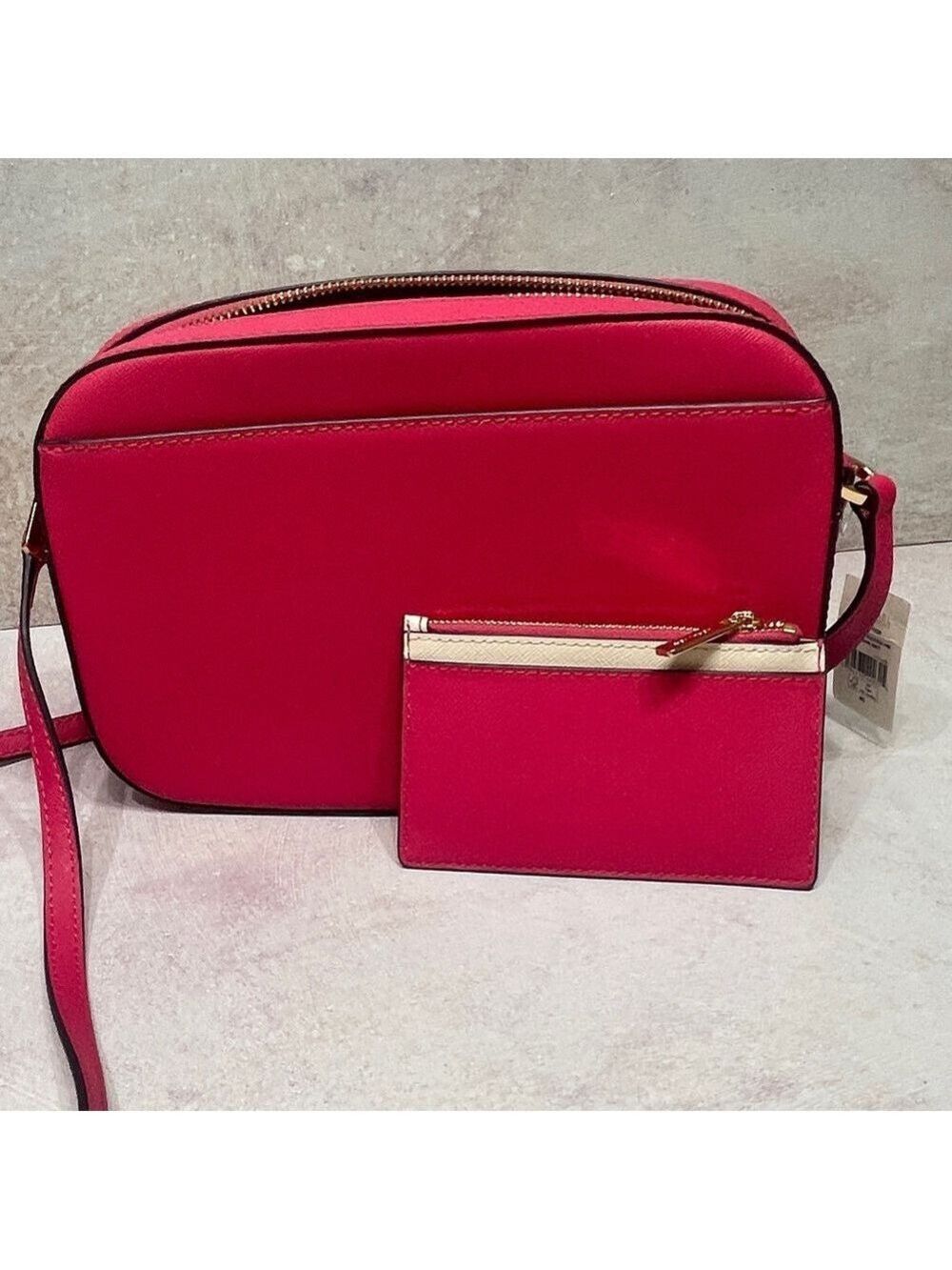 Michael Kors Large EW Chain Crossbody & Matching Wallet Electric Pink - Picture 4 of 9